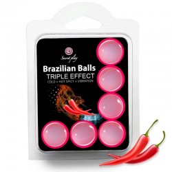 SECRET PLAY SET 6 BRAZILIAN BALLS TRIPLE EFECTO