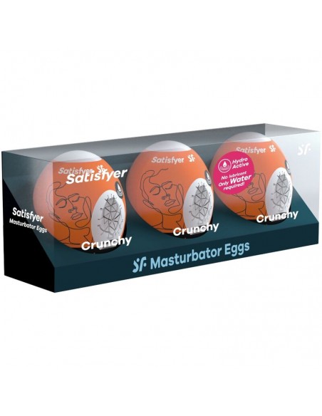 SATISFYER 3 HUEVOS MASTURBADORES CRUNCHY