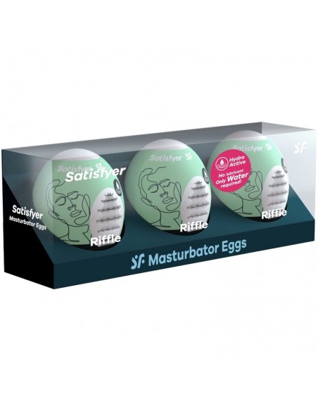 SATISFYER 3 HUEVOS MASTURBADORES RIFFLE
