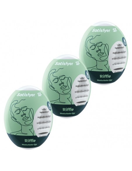 SATISFYER 3 HUEVOS MASTURBADORES RIFFLE