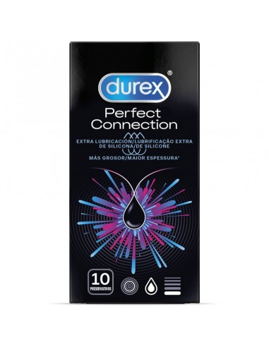 DUREX PERFECT CONNECTION EXTRA LUBRICACION SILICONA 10 UNIDADES