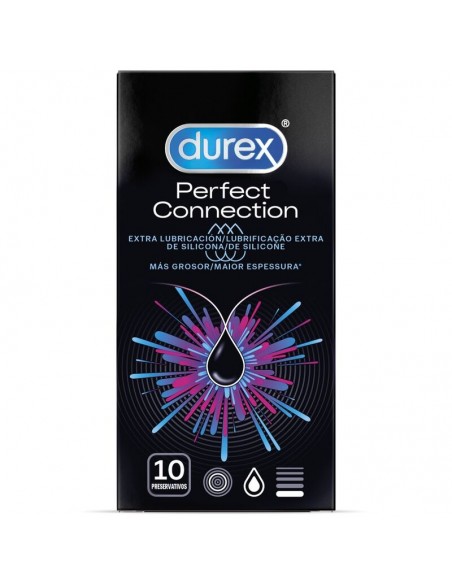 DUREX PERFECT CONNECTION EXTRA LUBRICACION SILICONA 10 UNIDADES