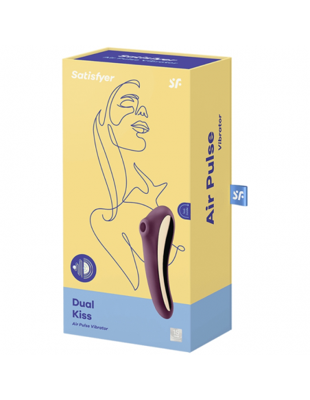 SATISFYER DUAL KISS ESTIMULADOR CLITORIS PURPURA