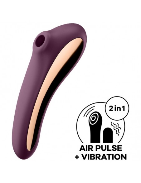 SATISFYER DUAL KISS ESTIMULADOR CLITORIS PURPURA