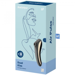 SATISFYER DUAL KISS ESTIMULADOR CLITORIS NEGRO 2