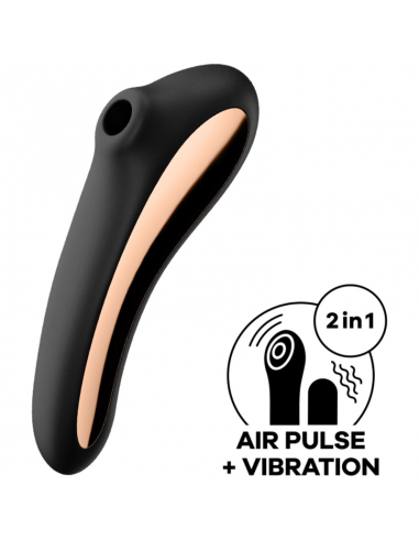 SATISFYER DUAL KISS ESTIMULADOR CLITORIS NEGRO