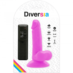 DIVERSIA DILDO FLEXIBLE CON VIBRACION 17 CM MORADO 2