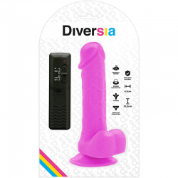 DIVERSIA DILDO FLEXIBLE CON VIBRACION 205 CM LILA 2