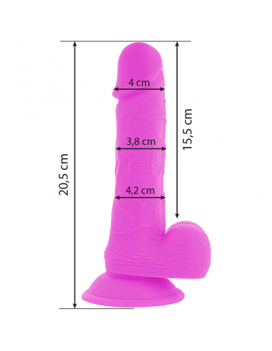 DIVERSIA DILDO FLEXIBLE CON VIBRACION 205 CM LILA