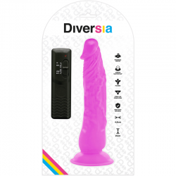 DIVERSIA DILDO FLEXIBLE CON VIBRACION 21 CM LILA 2