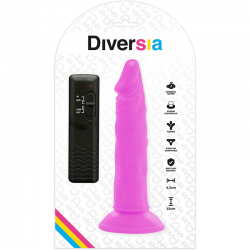 DIVERSIA DILDO FLEXIBLE CON VIBRACION 23 CM LILA 2