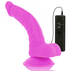 DIVERSIA DILDO FLEXIBLE CON VIBRACION 215 CM LILA 2
