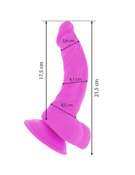 DIVERSIA DILDO FLEXIBLE CON VIBRACION 215 CM LILA