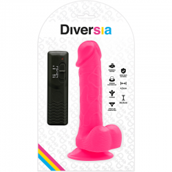 DIVERSIA DILDO FLEXIBLE CON VIBRACION 205 CM ROSA 2