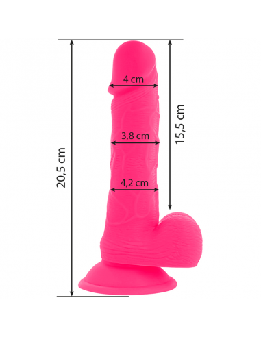 DIVERSIA DILDO FLEXIBLE CON VIBRACION 205 CM ROSA