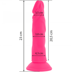 DIVERSIA DILDO FLEXIBLE CON VIBRACION 23 CM ROSA 2