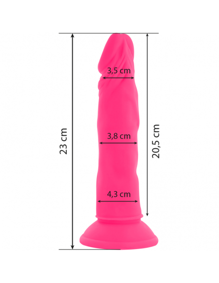 DIVERSIA DILDO FLEXIBLE CON VIBRACION 23 CM PINK