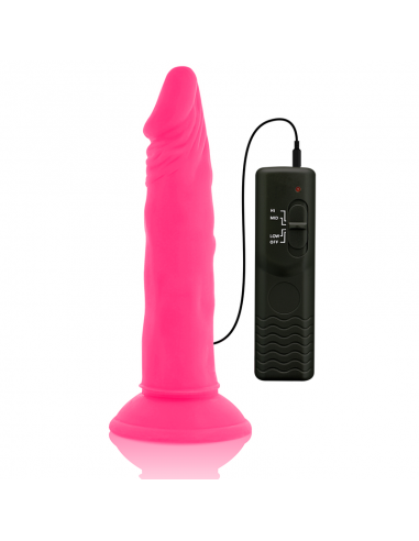 DIVERSIA DILDO FLEXIBLE CON VIBRACION 23 CM PINK