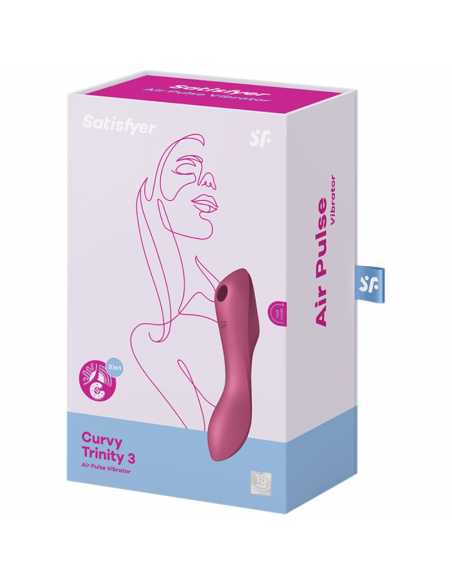 SATISFYER CURVY TRINITY 3 ESTIMULADOR CLITORIS ROJO