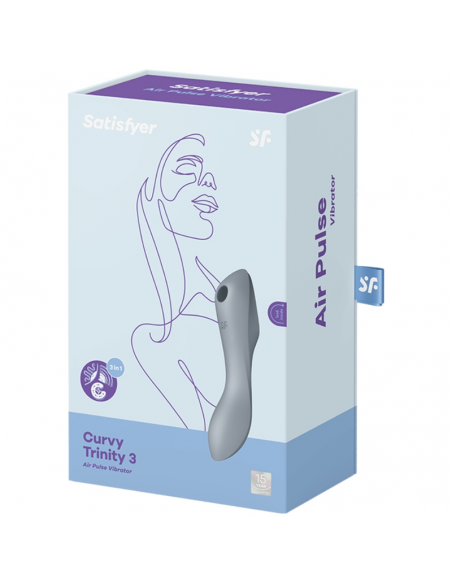 SATISFYER CURVY TRINITY 3 ESTIMULADOR CLITORIS GRIS