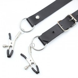 OHMAMA FETISH PINZAS CLITORIS CON CORREAS PIERNAS 2