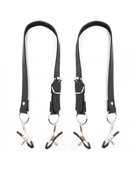 OHMAMA FETISH PINZAS CLITORIS CON CORREAS PIERNAS