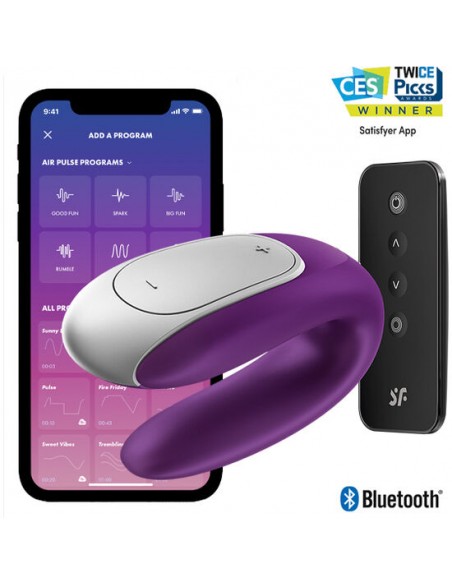 SATISFYER DOUBLE FUN PARTNER VIBRATOR LILA