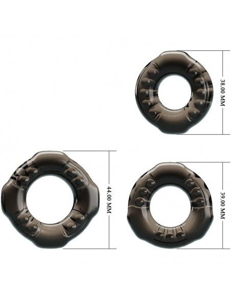 COCK RINGS YVONNE SET 3 ANILLOS PENE