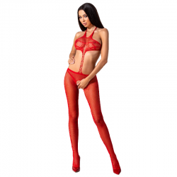 PASSION WOMAN BS080 BODYSTOCKING ROJO TALLA UNICA