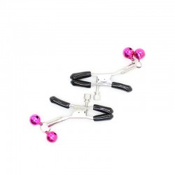 OHMAMA FETISH PINZAS PEZONES CON CASCABEL ROSA 2