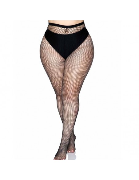 LEG AVENUE MEDIAS EN RED NEGRO TALLA GRANDE