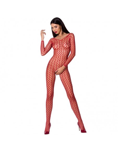 PASSION WOMAN BS068 BODYSTOCKING ROJO TALLA UNICA