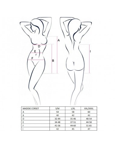 PASSION WOMAN MADDIE CORSET NEGRO TALLA L XL