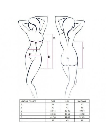 PASSION WOMAN MADDIE CORSET NEGRO TALLA L XL