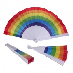 PRIDE ABANICO TELA BANDERA LGBT