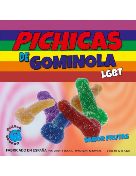 DIABLO PICANTE PICHITAS DE GOMINOLA FRUTAS CON AZUCAR LGBT