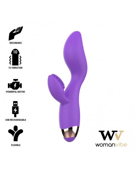 WOMANVIBE DONNA VIBRADOR SILICONA RECARGABLE