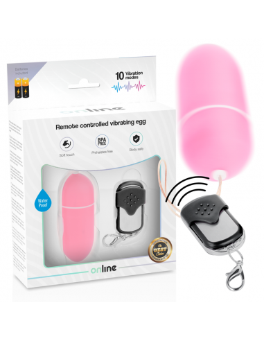 ONLINE HUEVO VIBRADOR CONTROL REMOTO L ROSA