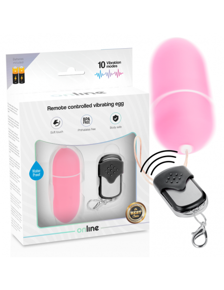 ONLINE HUEVO VIBRADOR CONTROL REMOTO L ROSA