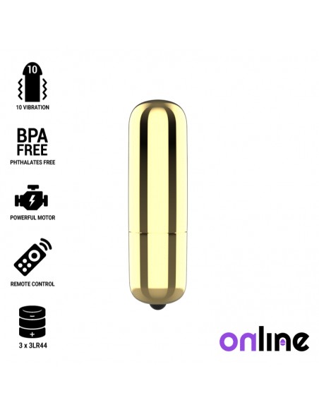 ONLINE MINI BALA VIBRADORA DORADA