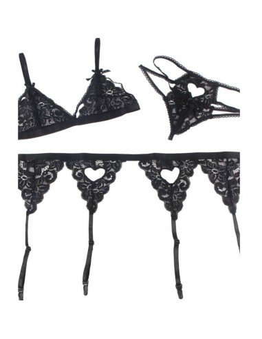 SUBBLIME SET TRES PIEZAS SUJETADOR LIGUERO TANGA