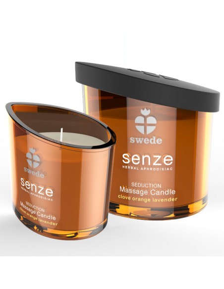 SWEEDE SENZE SEDUCTION VELA MASAJE CLAVO NARANJA LAVANDA