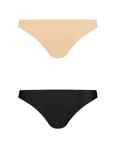 BYE BRA PACK 2 BRASILENAS NEGRAS Y BEIGE M