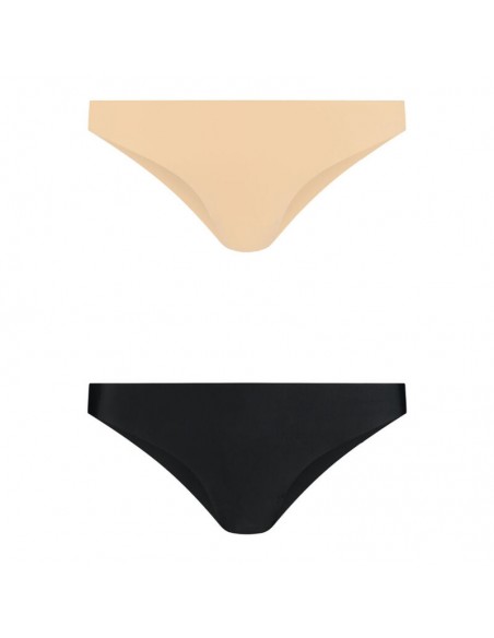 BYE BRA PACK 2 BRASILENAS NEGRAS Y BEIGE M