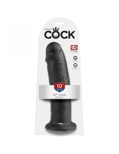 KING COCK 10 PENE NEGRO 25 CM