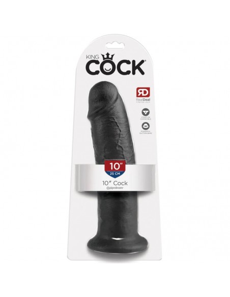 KING COCK 10 PENE NEGRO 25 CM