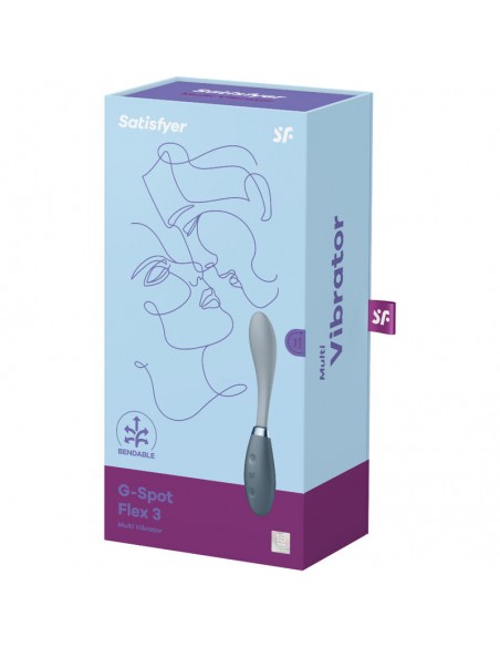 SATISFYER G SPOT FLEX 3 MULTI VIBRADOR GRIS