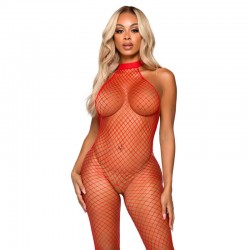 LEG AVENUE BODYSTOCKING CUELLO RACER TALLA UNICA ROJO