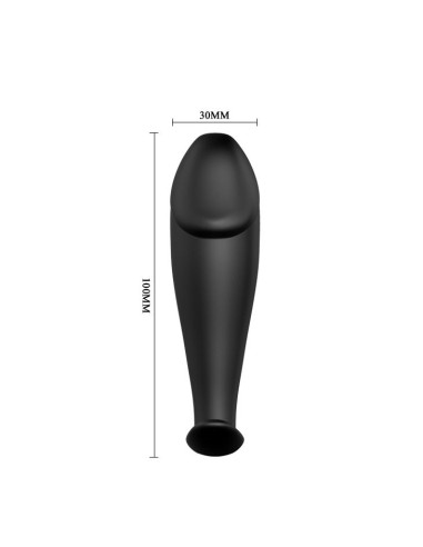 PRETTY LOVE PLUG ANAL SILICONA FORMA PENE Y 12 MODOS VIBRACION NEGRO