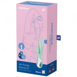SATISFYER AIR PUMP BUNNY 5 VIBRADOR RABBIT INFLABLE VERDE 2